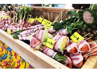 沖縄県産の豚・牛・鶏を使用した串焼き専門店「串ナカマ」。8/17、那覇の人気せんべろエリアに新規出店。　