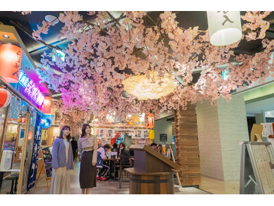 10万輪の桜が広がる、地下で楽しむお花見「バスチカ花見村」オープンから11日間で約9,200人が来村