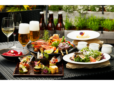 【JWマリオット・ホテル奈良】開放的なテラスでオリジナルクラフトビールとスパイスたっぷりの料理を味わう「スパイス＆イタリアンJWビアガーデン」を開催