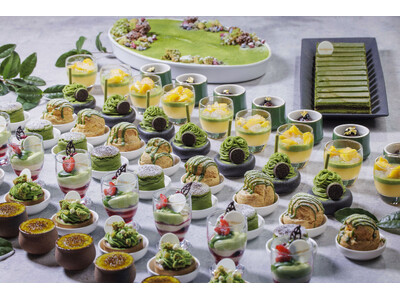 【ウェスティンホテル東京】「デザートブッフェ - MATCHA SYMPHONY～抹茶の香りに包まれて、野点の優雅な饗宴～ 」京都・宇治や愛知・西尾など上質な抹茶を使用した初夏のデザート約20種類