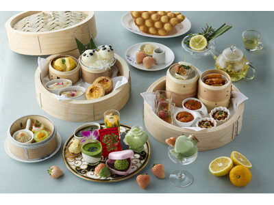 【ウェスティンホテル東京】龍天門「飲茶アフタヌーンティー“抹茶＆香港ディライツ”」龍天門のスターアイテムを揃えた前菜や蒸したて点心・香港ローカルスイーツ・抹茶スイーツの華やぎに浸る初夏のひととき