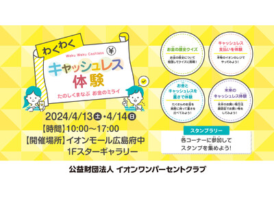 金融教育イベント「わくわくキャッシュレス体験～たのしくまなぶ お金のミライ～」をイオンモール広島府中で開催