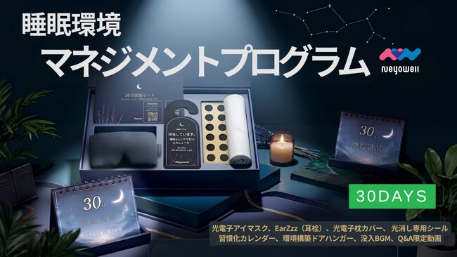 睡眠ウェルネスブランドNeyoWell、光・音・空間・習慣から夜時間を整える30日間プログラムをMakuakeで6月20日17時より開始