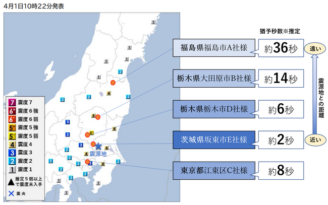 茨城県南部を震源とする最大震度5弱の地震(4月1日10：06頃発生)に…