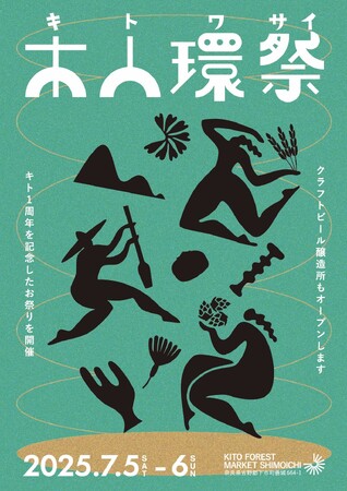 プレスリリース「7/5.6 土日　[ KITO FOREST MARKET SHIMMOICHI 1周年 ]木人環祭（キトワサイ）開催」のイメージ画像