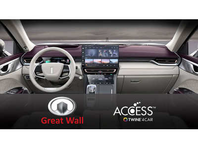 「ACCESS Twine(TM) for Car」をベースとしたBEAN TECHの統合車載インフォテインメントサービスが、長城汽車に採用