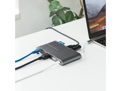 USB Type-Cケーブル1本であらゆる機器を一括接続できるドッキングハブを12月13日発売