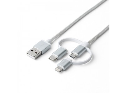 Lightning・microUSB・USB Type-Cの3つのコネクタを搭載したUSBケーブルを1月24日発売