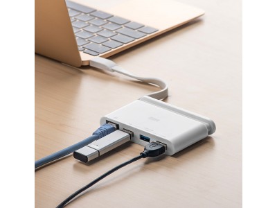 USB Type-C機器で高速有線ネット接続ができるUSB Type-Cハブを8月23日発売