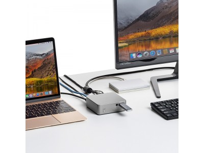 USB Type-Cケーブル1本でノートPCと周辺機器を一括接続できるUSB PD対応ドッキングステーションを12月11日発売