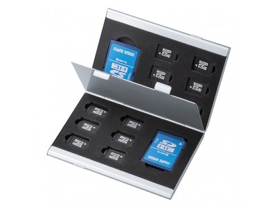 メモリーカードをしっかり保護するアルミ製メモリーカードケース3種を発売。