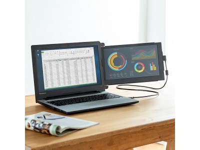 ノートパソコンにモニターをプラスできるモバイルモニターを9月20日発売