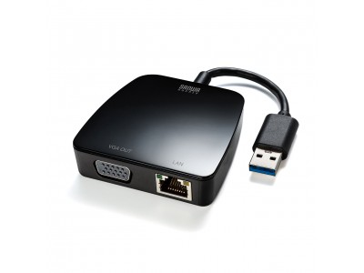 USB3.1ポートをVGAポート・LANポートに変換できるアダプタを発売。