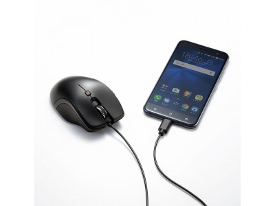 USB Type-Cコネクタを搭載し、タブレットでも使用できる有線ブルーLEDマウスを発売。