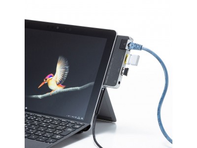 Surface Goにぴったりフィットする、有線LAN接続対応のUSB3.1/3.0ハブを発売。