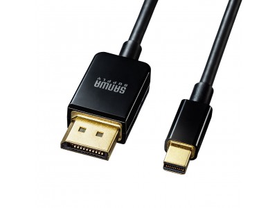 DisplayPort Ver.1.4認証、ミニDisplayPortをDisplayPortに変換する変換ケーブルを発売。