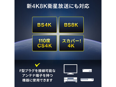 極細＆L字プラグ採用！取り回しがしやすいアンテナケーブルを9月21日発売