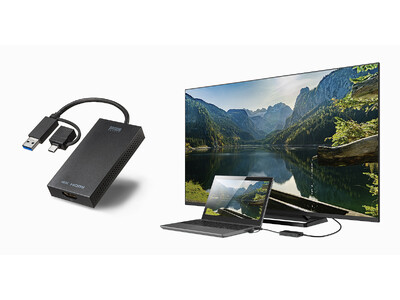 4K/30Hzに対応した、USB A/Type-C両対応のHDMIディスプレイアダプタを発売