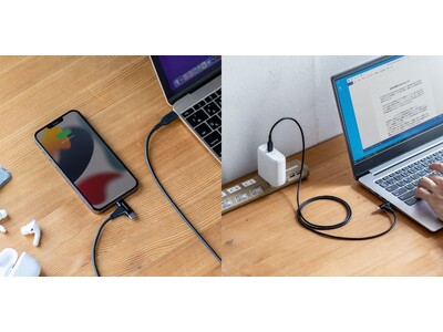 USB Type-Cとライトニングコネクタを使い分けられる2in1急速充電ケーブルを12月21日に発売