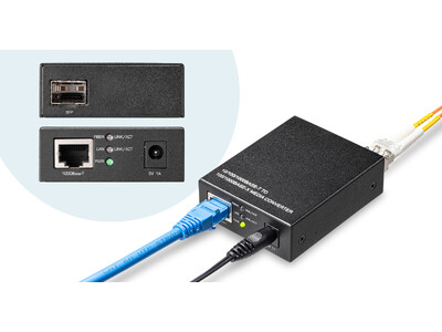 Gigabit高速ネットワークを構築できる1000BASE-SX/LX（SFPポート）対応の光メディアコンバータを発売