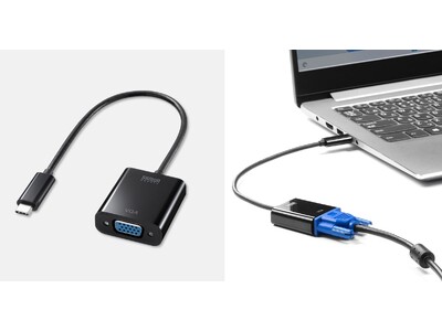 DisplayPort Altmode対応のType-CポートをVGAに変換できるアダプタを発売