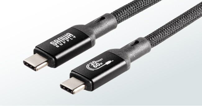 高速データ転送USB 20Gbps（USB4 Gen2×2）に対応した高品質なType-Cケーブルを発売