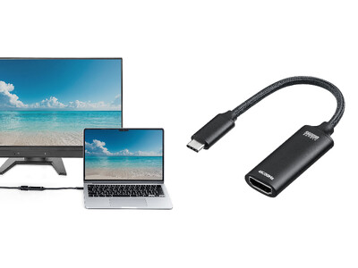 断線しにくいメッシュケーブル採用！4K画質に対応したローコストなUSB C - HDMI変換アダプタを10月17日に発売