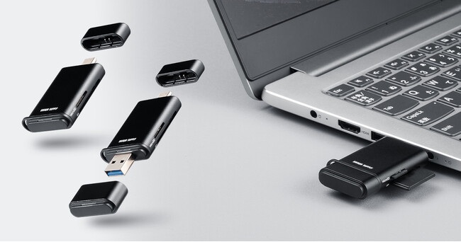 高速データ通信UHS-IIに対応、コンパクトなSD/microSDカードリーダーを発売