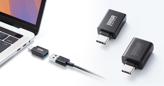 USB AコネクタをType-Cコネクタに変換できる小型アダプタを発売