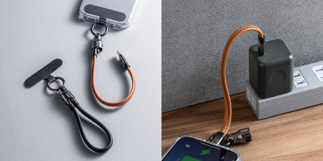 持つ・充電するを一体化！ストラップとしても充電ケーブルとしても使えるPD240W対応のUSB Type-Cケーブルを8月5日に発売