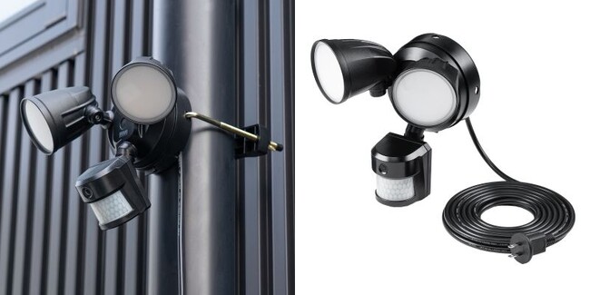 人感センサーで自動録画！2000ルーメンで照らす防犯カメラ一体型ライトを8月26日に発売