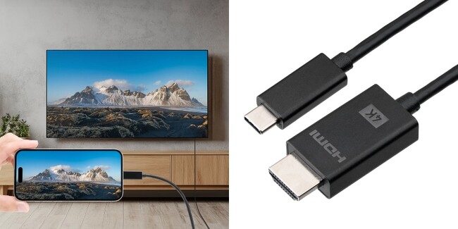ドライバ不要！会議もゲームも即つながるUSB Type C→HDMI変換ケーブルを10月1日に発売