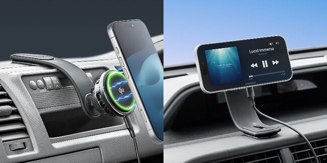 ナビも充電も快適に。冷却×Qi2の次世代車載ホルダー