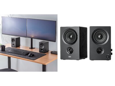 �f�X�N�ŋ����A�R���p�N�g�Ȗؐ��̍ő�50W�o�̓X�s�[�J�[�𔭔�