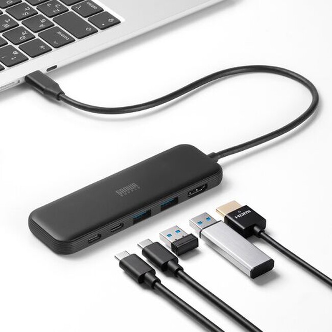 厚さ約12mmの薄型サイズ！4K出力・PD100Wに対応する持ち運びやすいUSB-Cハブを発売