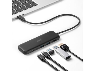 厚さ約12mmの薄型サイズ！4K出力・PD100Wに対応する持ち運びやすいUSB-Cハブを発売