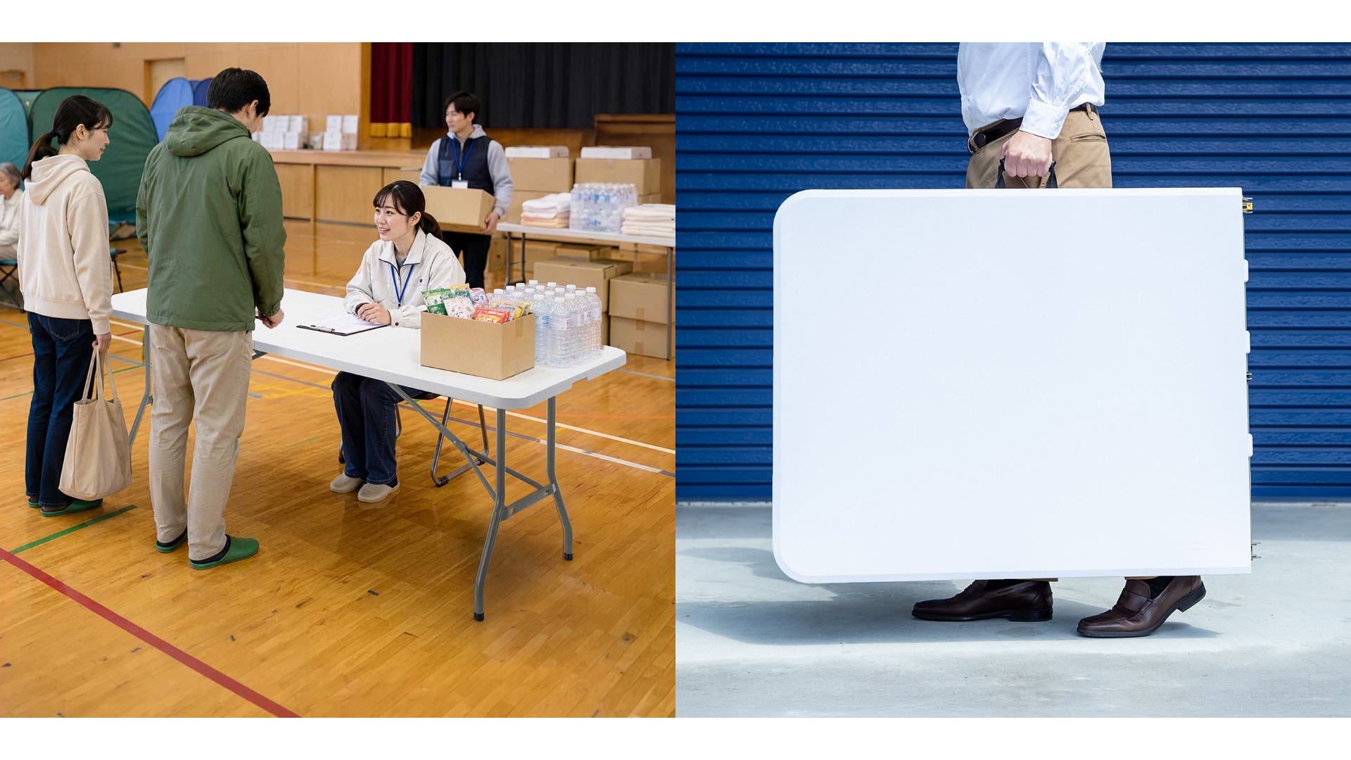 会議もイベントもこれ1台。持ち運べるワイドテーブルを発売
