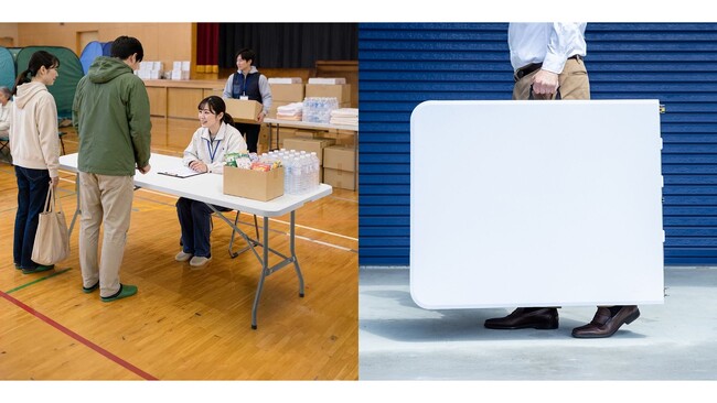 会議もイベントもこれ1台。持ち運べるワイドテーブルを発売