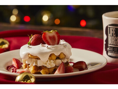 【J.S. BURGERS CAFE】レトロなクリスマスをイメージした「アメリカンレイヤーワッフル」がホリデー期間限定にて11月24日（木）より販売スタート