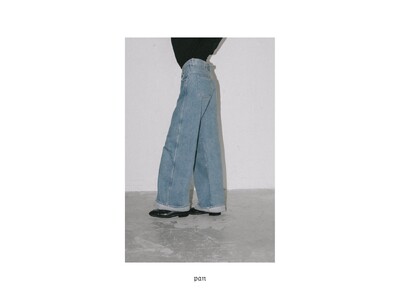 【L'ECHOPPE】pan EX DENIM BAGGY ROLL PANTS