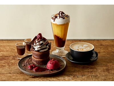 〈Roasted COFFEE LABORATORY〉チョコだくで背徳感たっぷり！バレンタイン限定ビスケットパンケーキ＆ドリンク、渋谷神南店に登場
