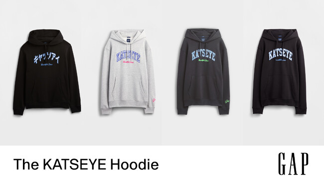 Gap、アイコニックなアーチロゴをKATSEYEのグループ名にデザインした「KATSEYE限定版ロゴフーディー」を9月16日に発売