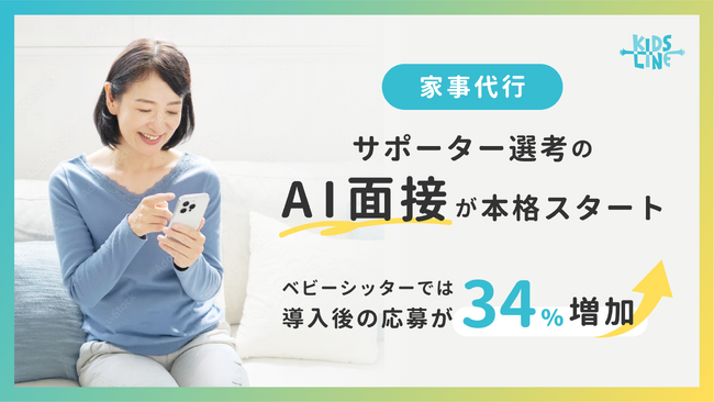 【家事代行】サポーター選考のAI面接が本格スタート―ベビーシッターでは導入後の応募が34％増加
