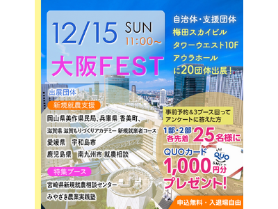 【マイナビ × 宮崎県】２０２４年最後！宮崎県が12月15日開催のマイナビ農林水産ＦＥＳＴ（大阪）に参戦！！