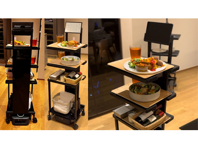 自律移動ロボット「カチャカ」の飲食店向けパッケージおよび配膳・下膳専用棚を発売