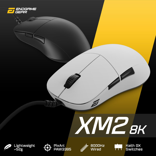 8Kポーリングレート対応の有線ゲーミングマウス Endgame Gear「XM2 8K」を2月20日発売