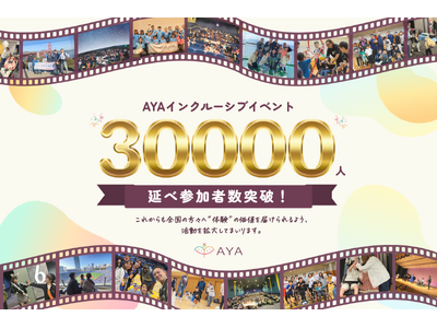 認定NPO法人AYAの主催イベント、参加者数が延べ30,000人を突破！ 1日に全国で2,222人を動員