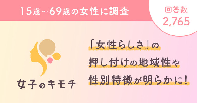 「女性らしさ」の押し付けの地域性や性別特徴が明らかに ！