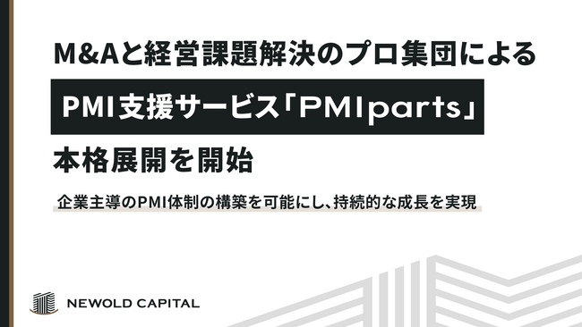 M&Aと経営課題解決のプロ集団によるPMI支援サービス「PMIparts」本格展開を開始