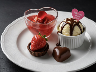 【鉄板焼　契　日本橋浜町】限定バレンタインディナー受付中!!事前ご予約でスパークリングワイン1杯サービス...